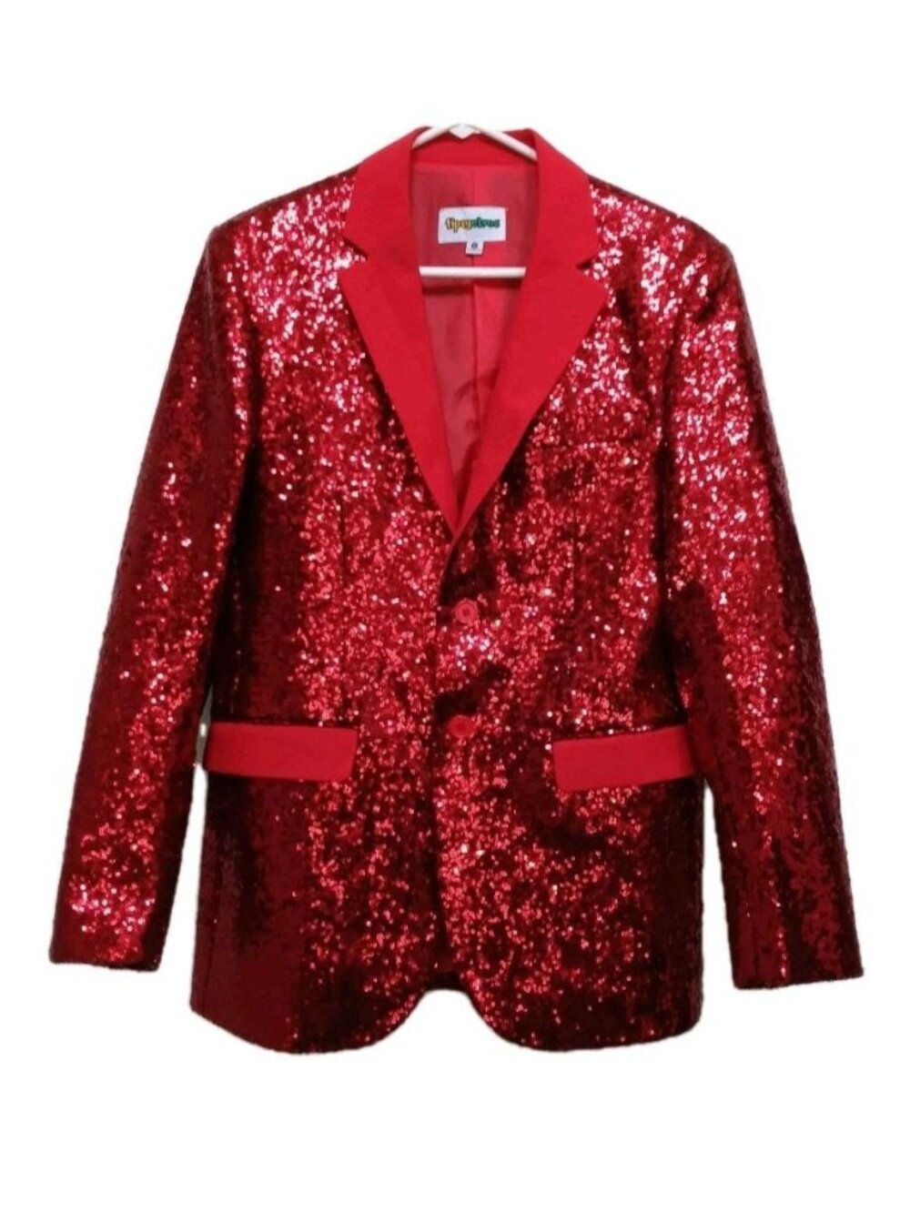 Tipsy Elves Red Sequin Blazer Jacket Size 36